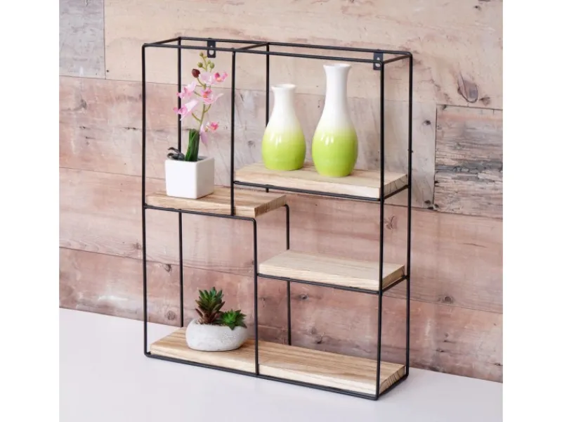 Best MCW Wandregal K76 51x40x11cm Natur