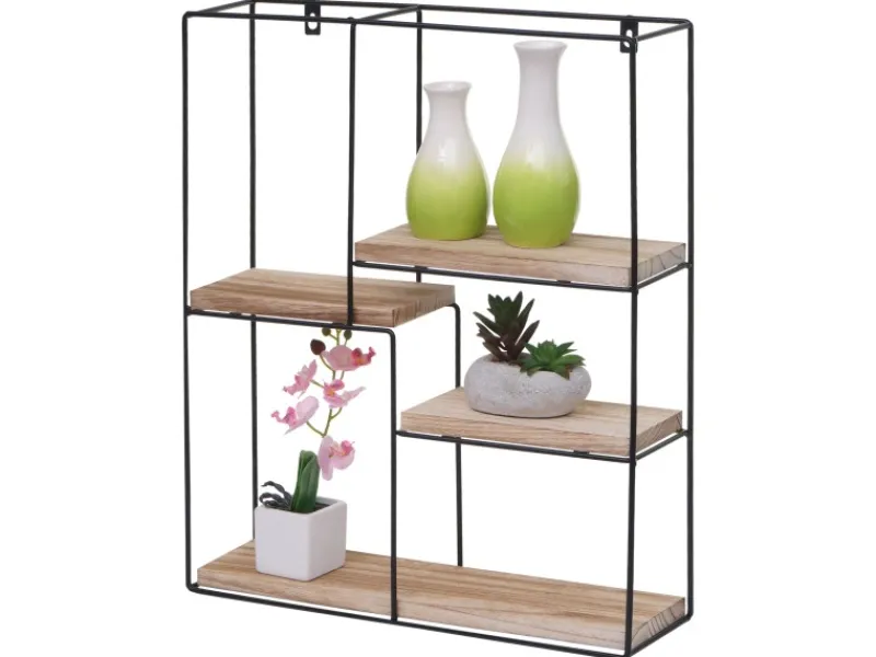 Best MCW Wandregal K76 51x40x11cm Natur