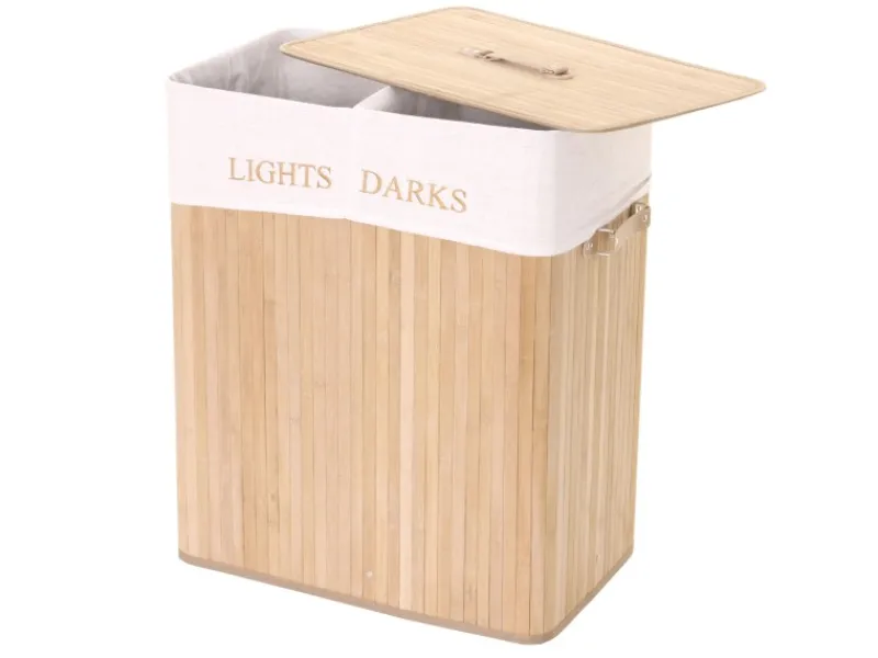 Clearance MCW Wäschekorb C21 63x55x34cm 100l farben Natur