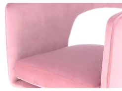 Best MeGusta Moderner Stuhl Polsterstuhl Esszimmerstuhl mit Armlehne Amelie Rosa