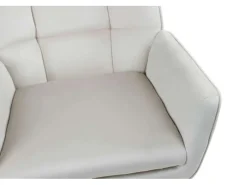 New MeGusta Moderner Stuhl Schaukelstuhl Polsterstuhl Esszimmerstuhl mit Armlehne Ronja Beige