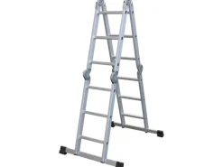 Mehrzweckleiter vierteilig 4 x 3 Sprossen Arbeitshöhe 4,5 m mit Arbeitsplattform