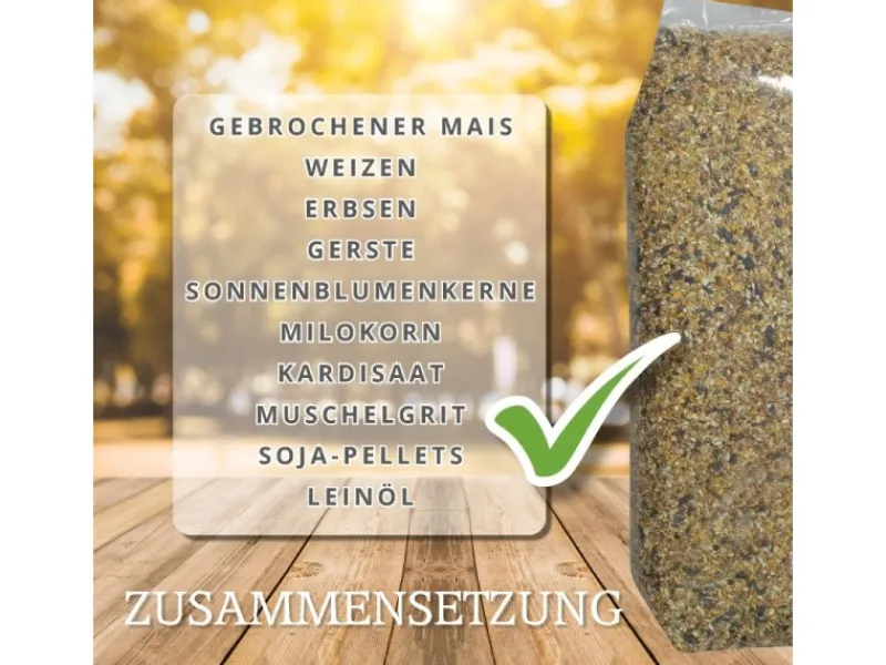 MeineHennen HENNEN VITAL 30 Kg Premium Hühnerfutter und Wachtelfutter Körnerfutter Geflügelfutter Hennenfutter Alleinfutter für Hühner