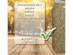 MeineHennen HENNEN VITAL EXZELLENT 15 Kg Premium Hühnerfutter und Wachtelfutter Körnerfutter Geflügelfutter Hennenfutter Alleinfutter für Hühner