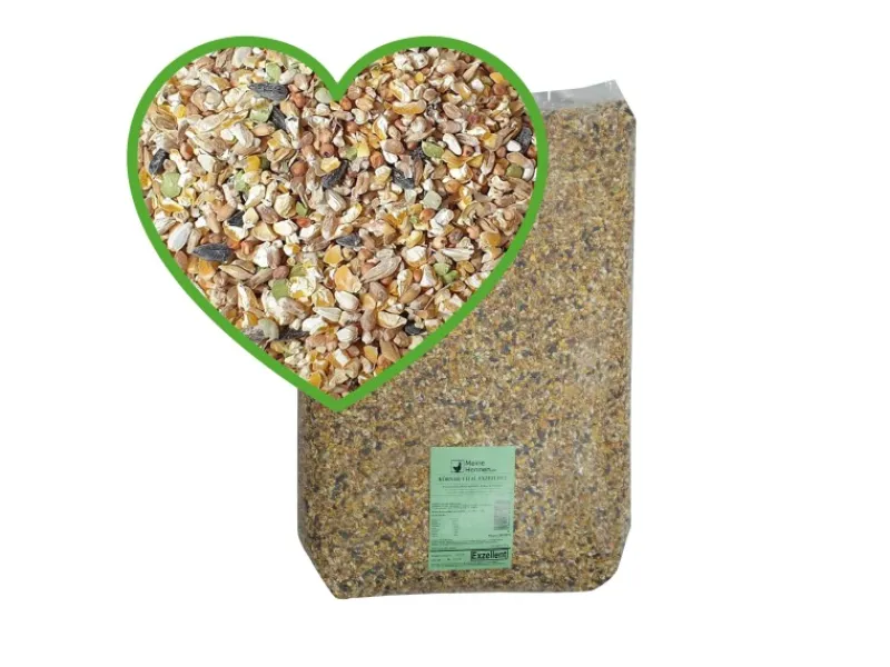 Hot MeineHennen KÖRNER VITAL 15 Kg PREMIUM Hühnerfutter Wachtelfutter mit Muschelschalen Alleinfuttermittel