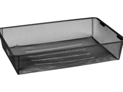 Metall-Drahtgitterkorb 12 cm x 39 cm x 60 cm Schwarz-Matt