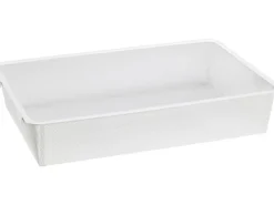 Metall-Drahtgitterkorb 12 cm x 39 cm x 60 cm Weiß-Matt