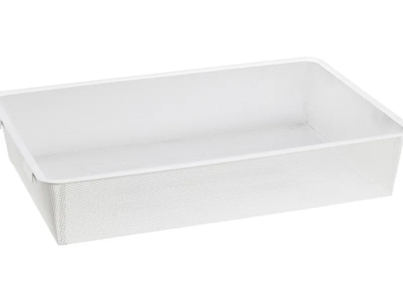 Metall-Drahtgitterkorb 12 cm x 39 cm x 60 cm Weiß-Matt