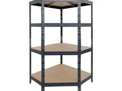 AR Shelving Metall-Eck-Schwerlast-Steckregal Rivet Anthrazit 180 cm x 90 cm x 45 cm x 65 cm