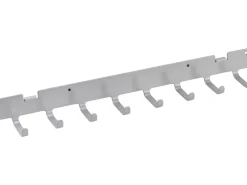 Outlet Metall-Hakenschiene 35 cm x 3,5 cm Weiß-Alu Weiß Metallic