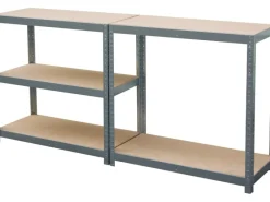 Metall-Schwerlastregal Verzinkt 180 cm x 90 cm x 40 cm