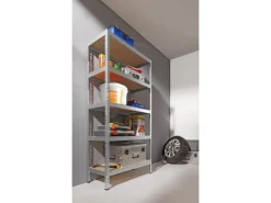 Metall-Schwerlast-Steckregal Verzinkt 180 cm x 90 cm x 40 cm