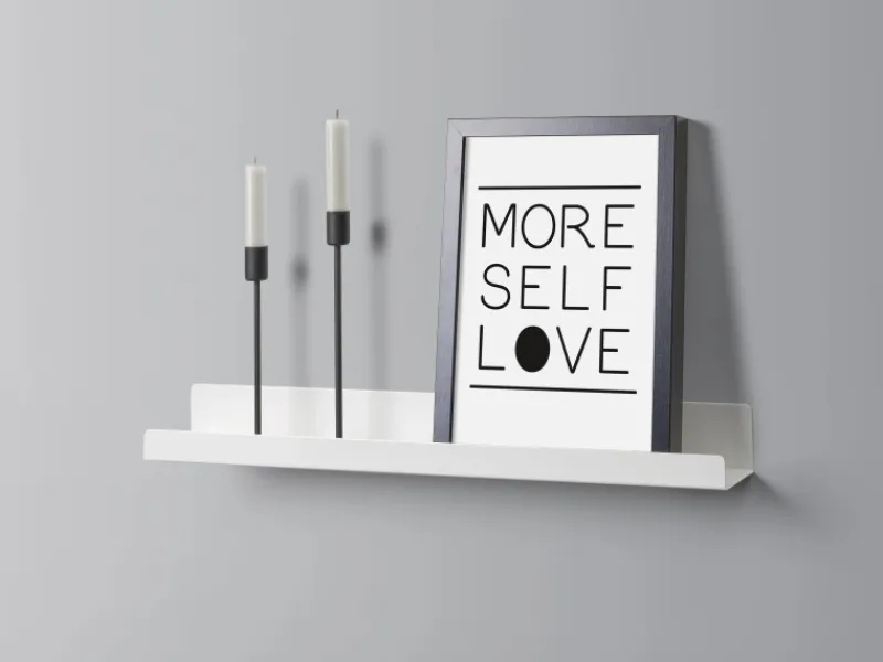 Outlet Metall-Wandregal Bix 80 cm x 9 cm x 6 cm Schwarz