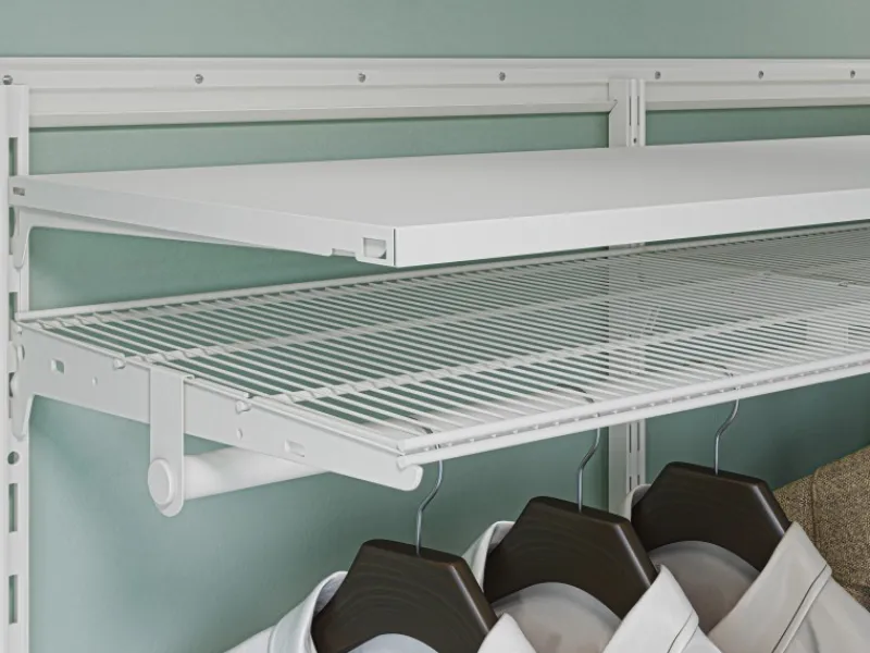 Metall-Wandschiene 2-reihig 150 cm Weiß