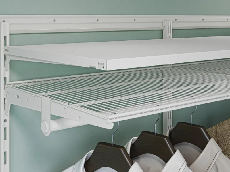 Best Metall-Wandschiene 1-reihig 100 cm Weiß Weiß Matt