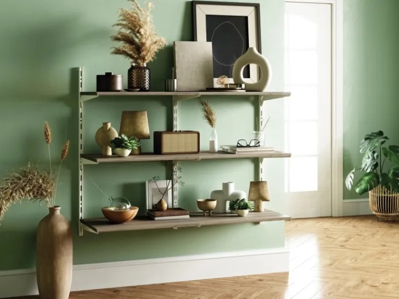 Best Metall-Wandschiene 1-reihig 100 cm Weiß Weiß Matt