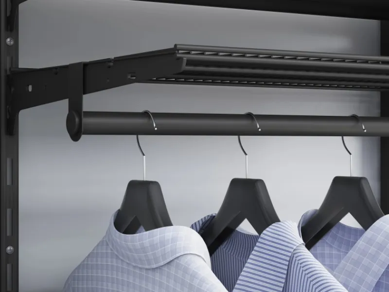 Metall-Winkelträger 1-reihig 40 cm Schwarz