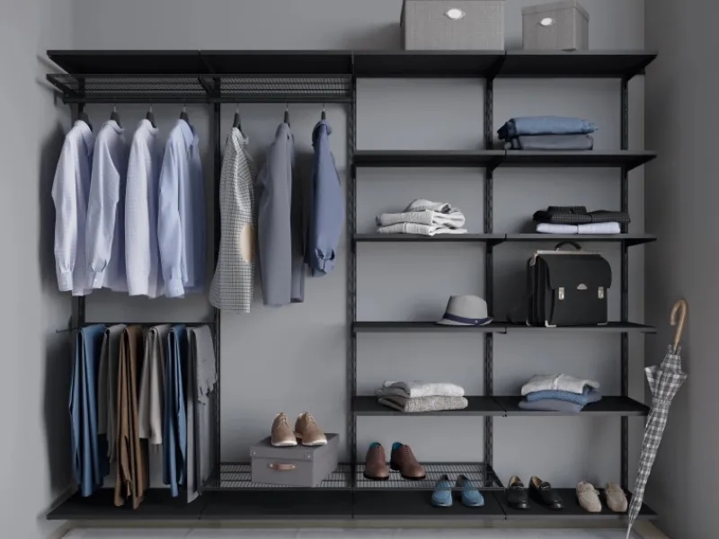 Metall-Winkelträger 1-reihig 40 cm Schwarz