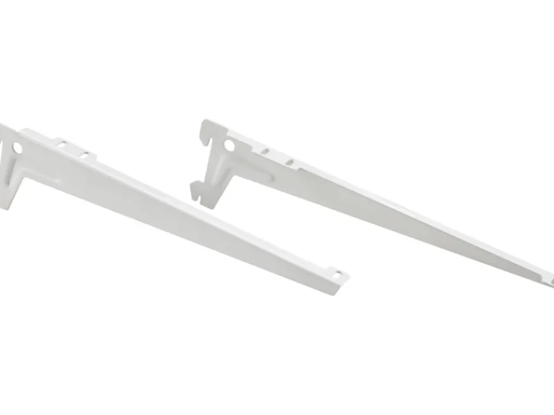 Metall-Winkelträger-Set 1-reihig 28 cm Weiß