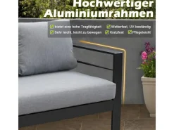 MeXo Aluminium Lounge-Set mit Esstisch für 8 Personen