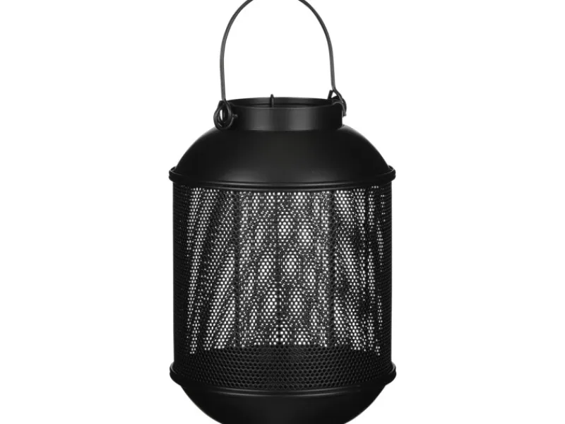 Mica Decorations Borneo Laterne 23 x Ø 16 cm Metall-Schwarz