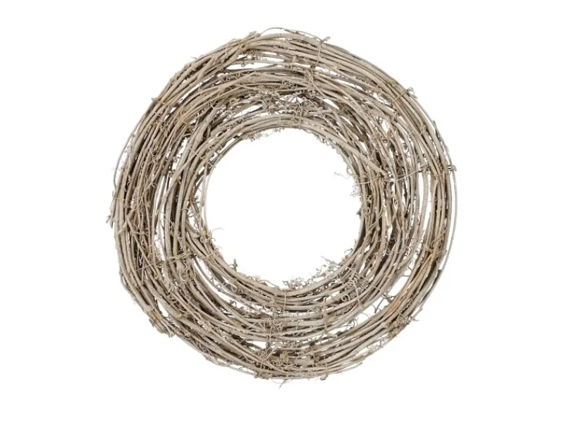 Outlet Mica Decorations Kranz Weide 3 cm x Ø 35 cm Hellbraun