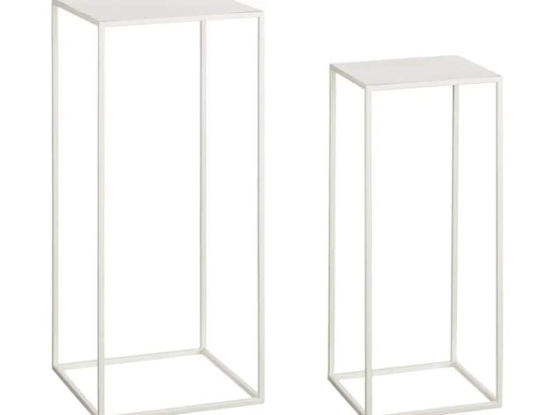 Mica Decorations Tisch Quinty Offwhite 30 cm x 30 cm x 70 cm