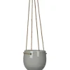 Clearance Mica Decorations Topf Hängend Resa Rund Hellgrau 11,5 Ø 13,5 cm