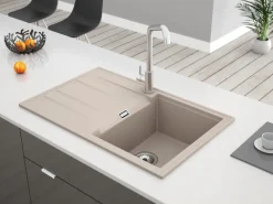 Miló Einbauspüle Granitverbundstoff Piatto 78 Sandbeige