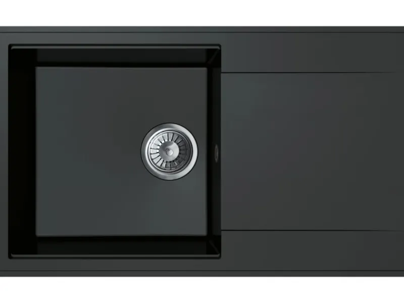 Discount Miló Einbauspüle Granitverbundstoff Palladio 86 Schwarz