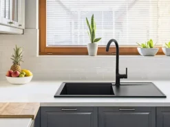 Discount Miló Einbauspüle Granitverbundstoff Palladio 86 Schwarz