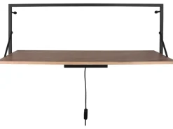 Mirrors & More Metall-Wandregal Becky mit LED-Stripe 10,5 W 30 x 90 x 30 cm