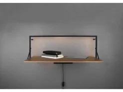 Mirrors & More Metall-Wandregal Becky mit LED-Stripe 10,5 W 30 x 90 x 30 cm