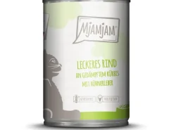 Mjamjam Nassfutter Leckeres Rind an Gedämpftem Kürbis 400 g