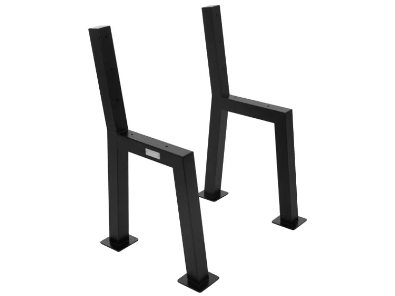 Hot ML-Design 2 Stück Bankbeine H-Form 47x77,5cm Schwarz Bankgestell mit Rückenlehne
