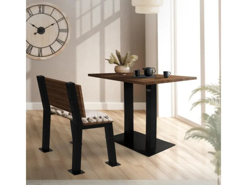 Hot ML-Design 2 Stück Bankbeine H-Form 47x77,5cm Schwarz Bankgestell mit Rückenlehne