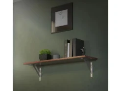 New ML-Design 2 Stück Regalhalterung 24x24mm Aluminium Schwebende Regalwinkel Silber