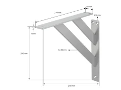 New ML-Design 2 Stück Regalhalterung 24x24mm Aluminium Schwebende Regalwinkel Silber