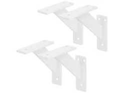 Outlet ML-Design 4 Stück Regalhalterung 120 x 120 mm Weiß Aluminium Schwebende