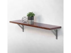 ML-Design 2 Stück Regalhalterung 18x18cm Aluminium Schwebende Regalwinkel