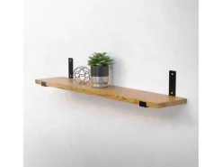 ML-Design 2 Stück Regalhalterung 20x4x14 cm Metall 8 Zoll L-Form Schwarz