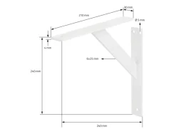 ML-Design 2 Stück Regalhalterung 240x240mm Aluminium Schwebende Regalwinkel