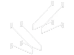 Online ML-Design 4 Stück Regalhalterung 220 mm aus Stahl Haarnadel Schwebe Hairpin Weiß