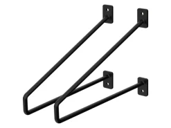 Online ML-Design 2 Stück Regalhalterung 265 mm aus Stahl Haarnadel Regalwinkel Schwarz