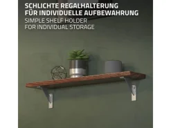 Hot ML-Design 4 Stück Regalhalterung 120 x 120 mm Silber Aluminium Schwebende