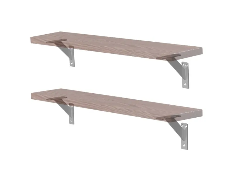 Hot ML-Design 4 Stück Regalhalterung 120 x 120 mm Silber Aluminium Schwebende