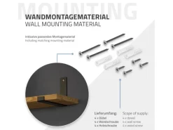 ML-Design 4 Stück Regalhalterung 20x4x14 cm Schwarz Metall 8 Zoll L-Form