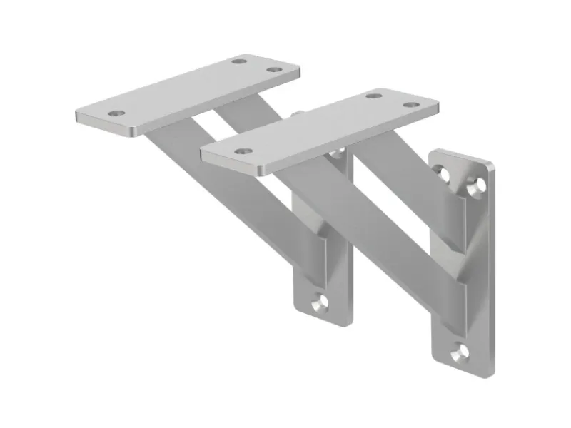 ML-Design 2 Stück Regalhalterung 12x12cm Aluminium Schwebende Regalwinkel Silber