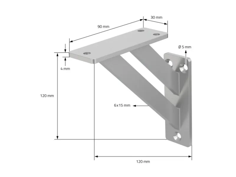 ML-Design 2 Stück Regalhalterung 12x12cm Aluminium Schwebende Regalwinkel Silber