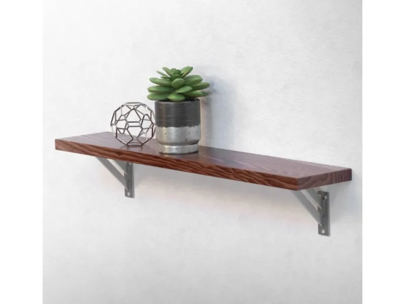 ML-Design 2 Stück Regalhalterung 12x12cm Aluminium Schwebende Regalwinkel Silber